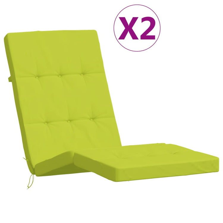 Coussins de chaise de patio vidaxl 2 tissu st oxford vert brillant