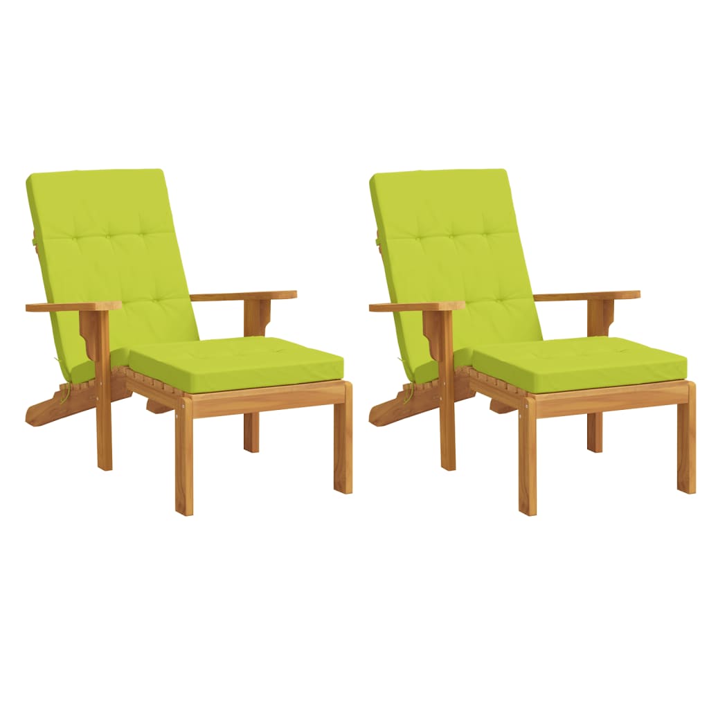 Coussins de chaise de patio vidaxl 2 tissu st oxford vert brillant