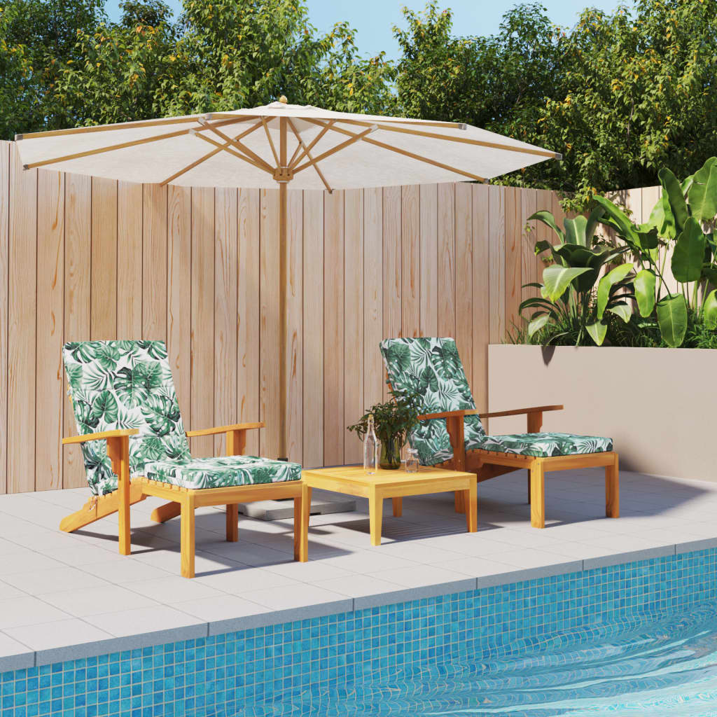 Coussins de chaise de patio vidaxl 2 pcs motifs de feuilles oxford tissu