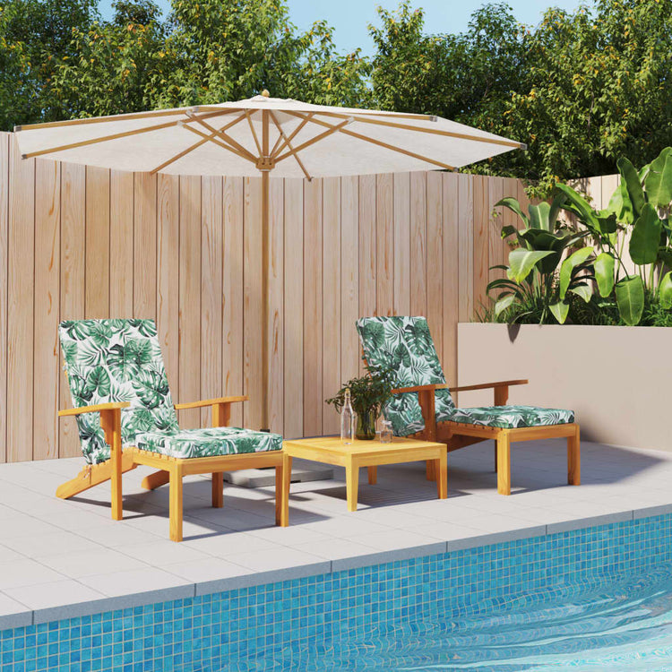 Coussins de chaise de patio vidaxl 2 pcs motifs de feuilles oxford tissu