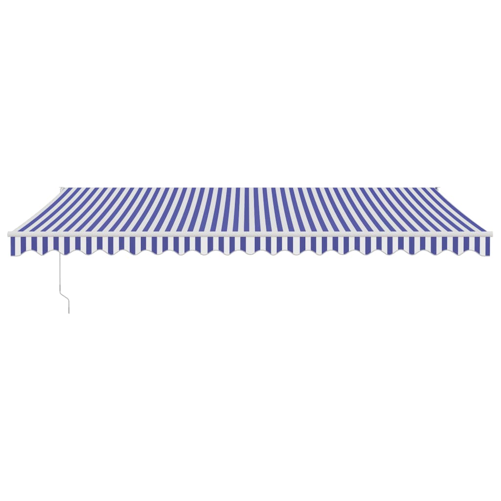 Auvent extensible Vidaxx 5x3 m tissu et aluminium bleu et blanc