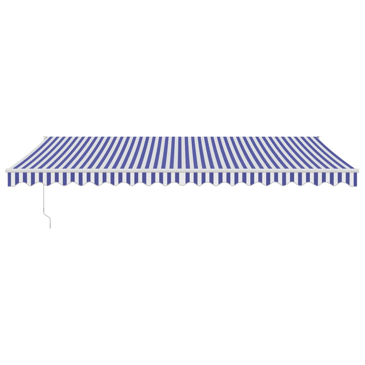 Auvent extensible Vidaxx 5x3 m tissu et aluminium bleu et blanc
