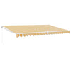 Vidaxx auvent extensible 5x3 m tissu et aluminium jaune et blanc