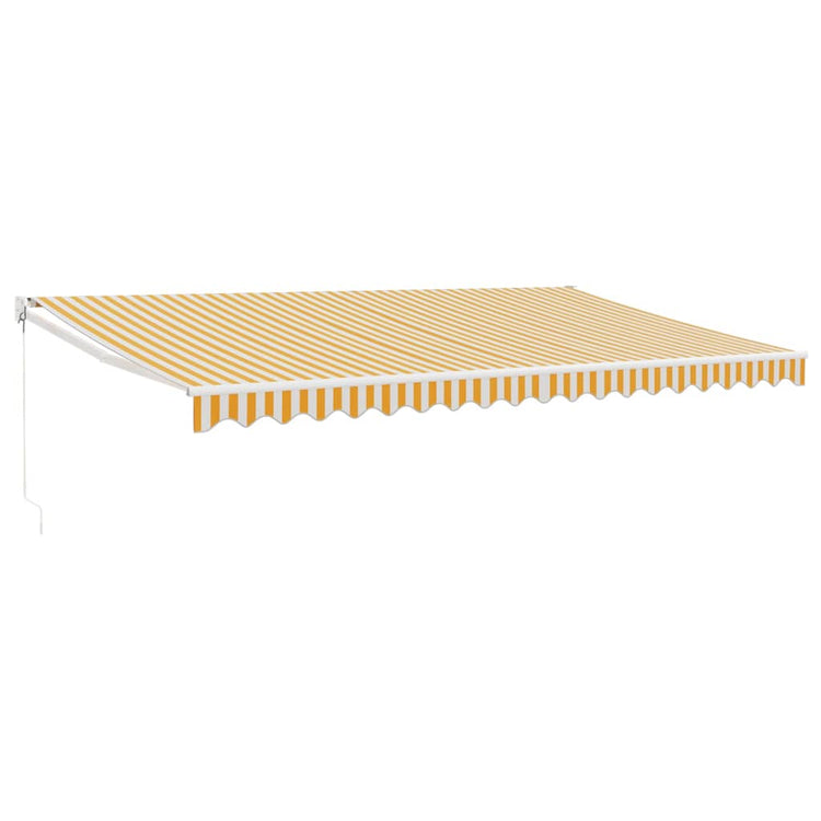 Vidaxx auvent extensible 5x3 m tissu et aluminium jaune et blanc