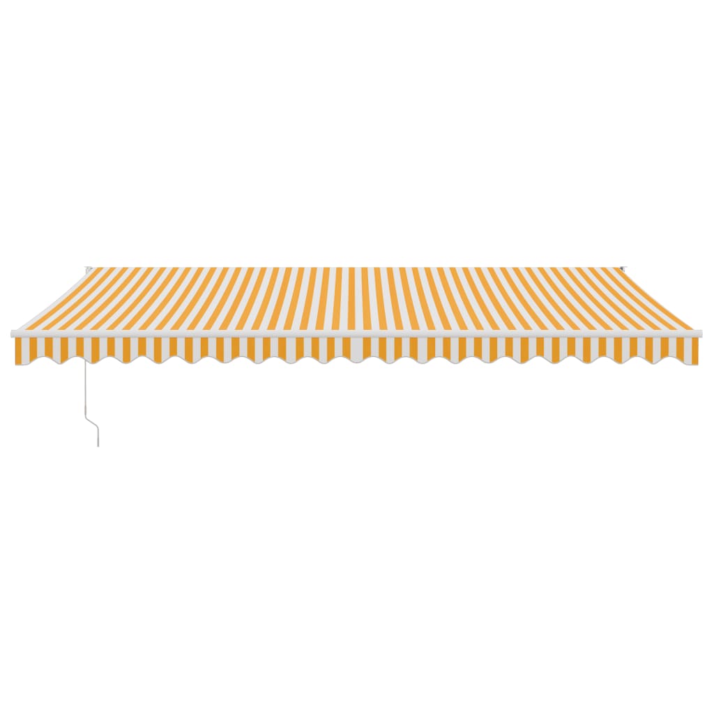 Vidaxx auvent extensible 5x3 m tissu et aluminium jaune et blanc