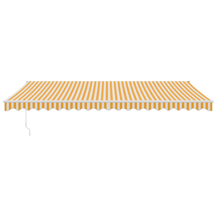 Vidaxx auvent extensible 5x3 m tissu et aluminium jaune et blanc
