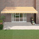 Vidaxx auvent extensible 5x3 m tissu et aluminium jaune et blanc