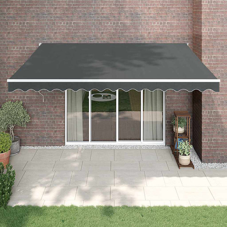Auvent extensible Vidaxx 4,5x3 m tissu et aluminium anthracite