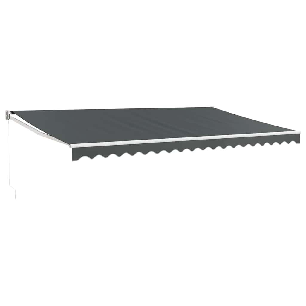 Auvent extensible Vidaxx 5x3 m tissu et aluminium anthracite