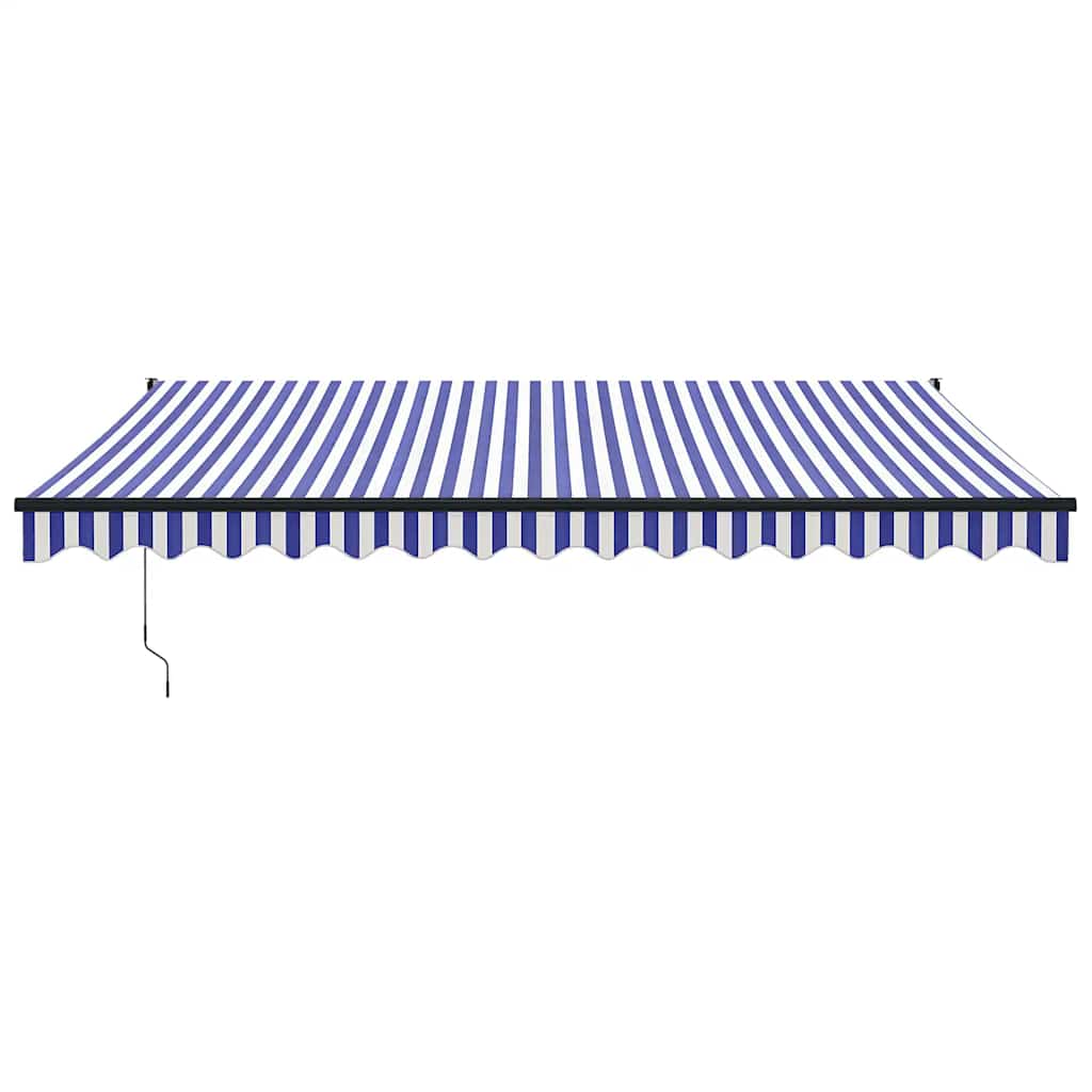 Auvent extensible Vidaxx 4x3 m tissu et aluminium bleu et blanc