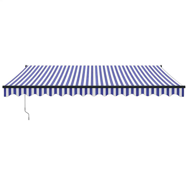 Auvent extensible Vidaxx 4x3 m tissu et aluminium bleu et blanc