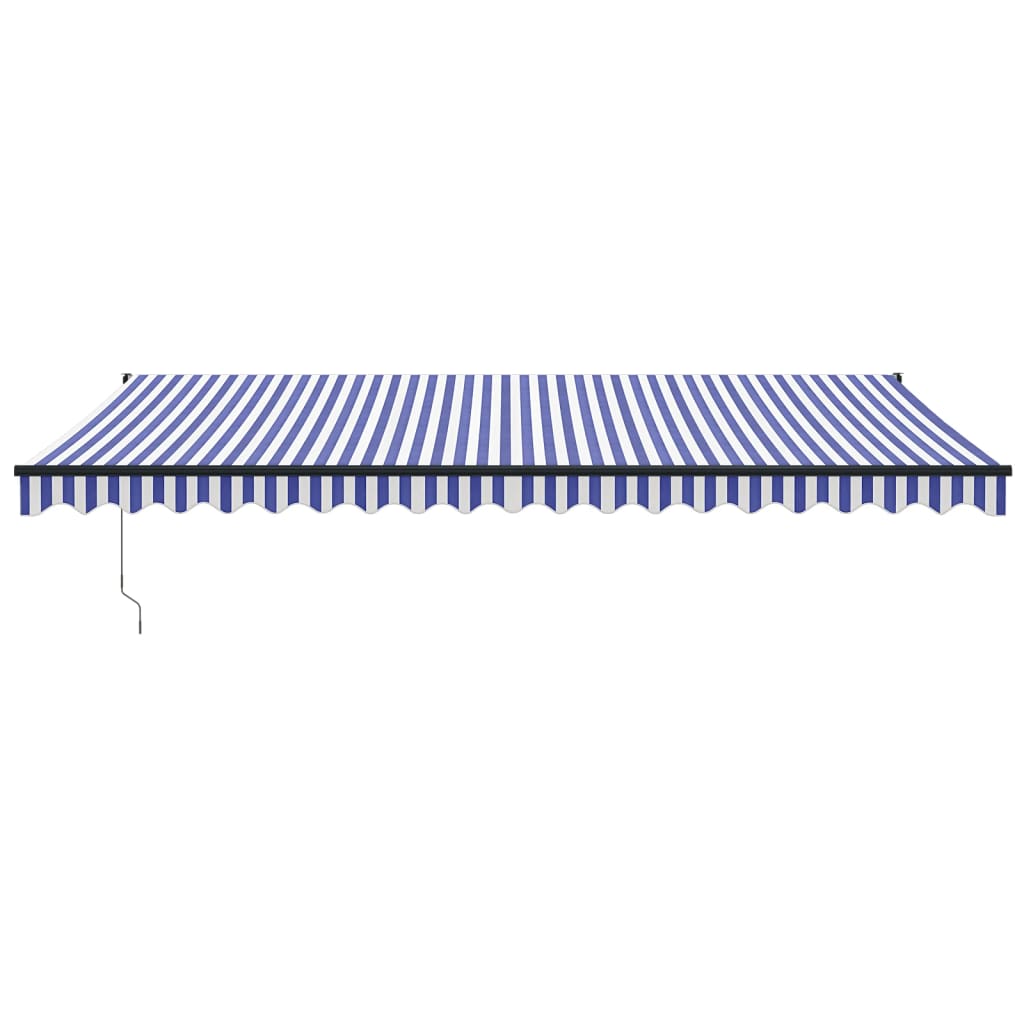 Auvent extensible Vidaxx 5x3 m tissu et aluminium bleu et blanc