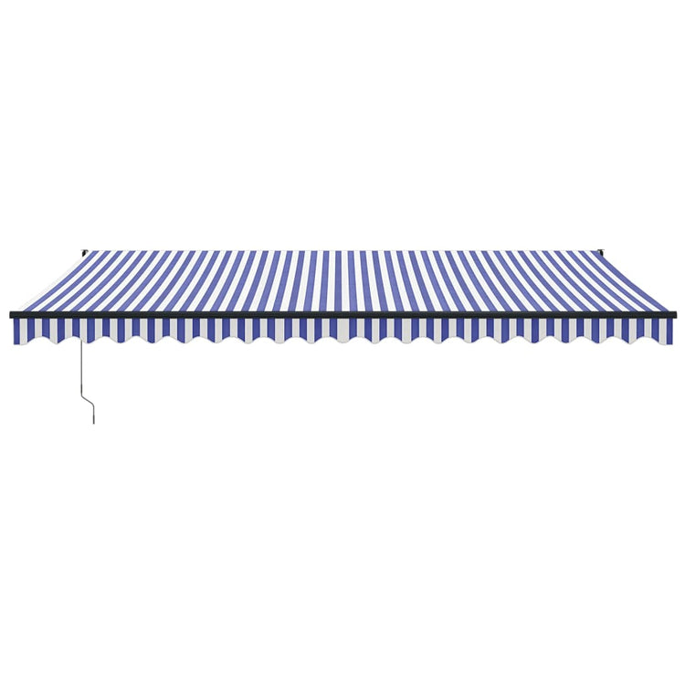 Auvent extensible Vidaxx 5x3 m tissu et aluminium bleu et blanc