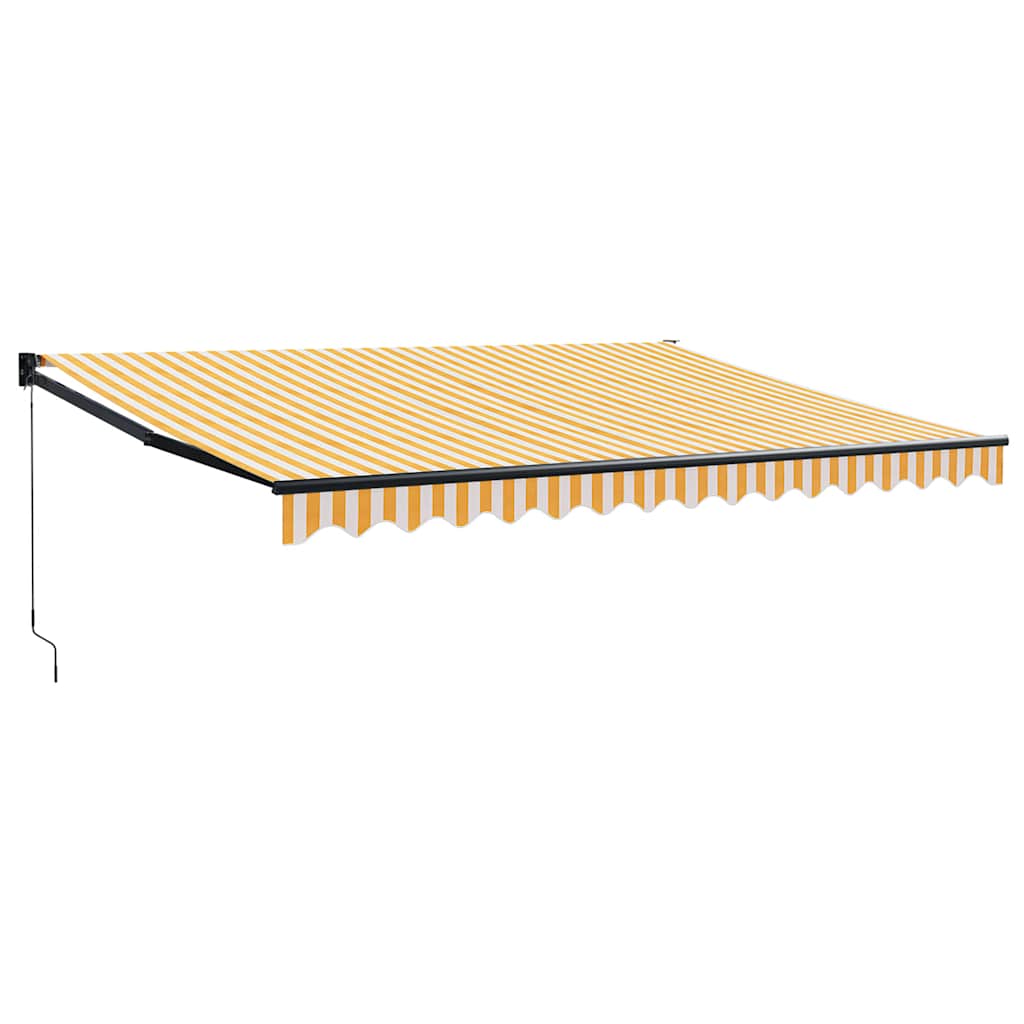 Vidaxx auvent extensible 4x3 m tissu et aluminium jaune et blanc