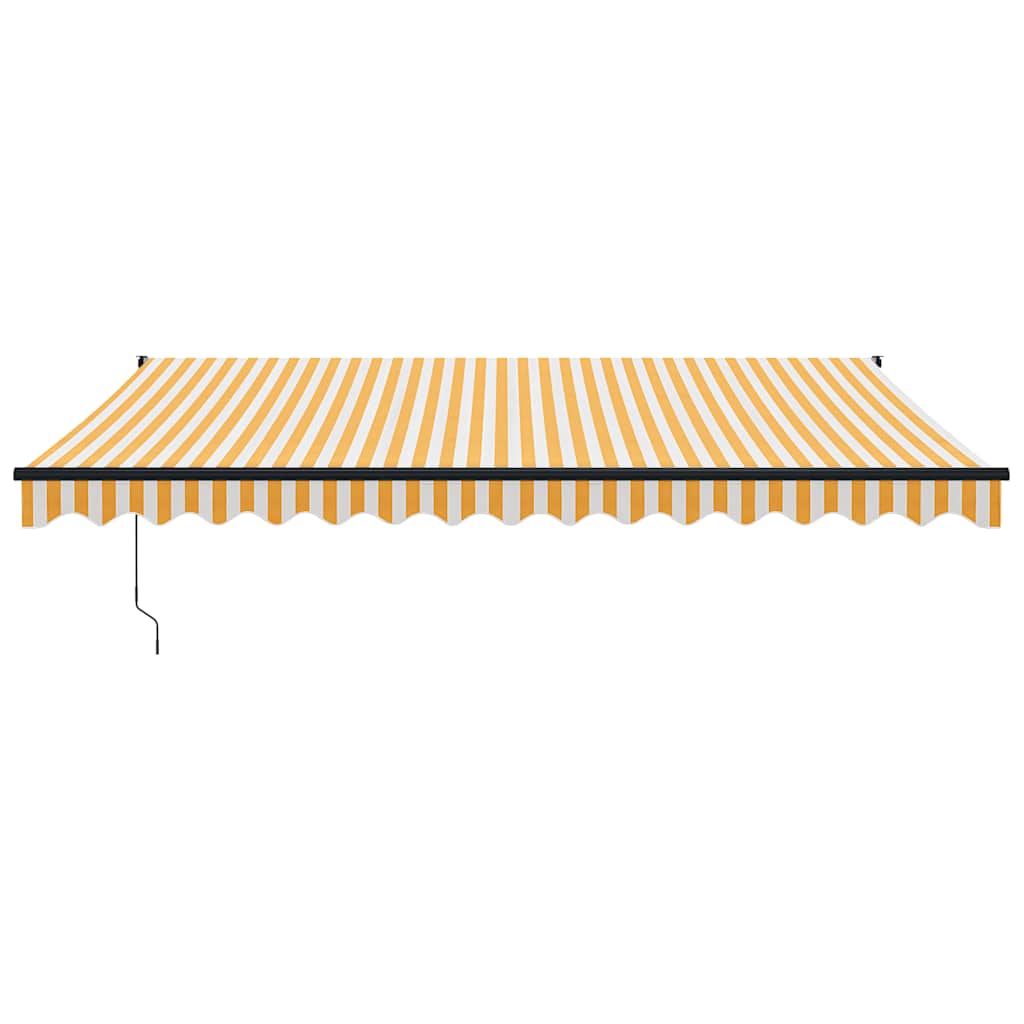 Vidaxx auvent extensible 4x3 m tissu et aluminium jaune et blanc