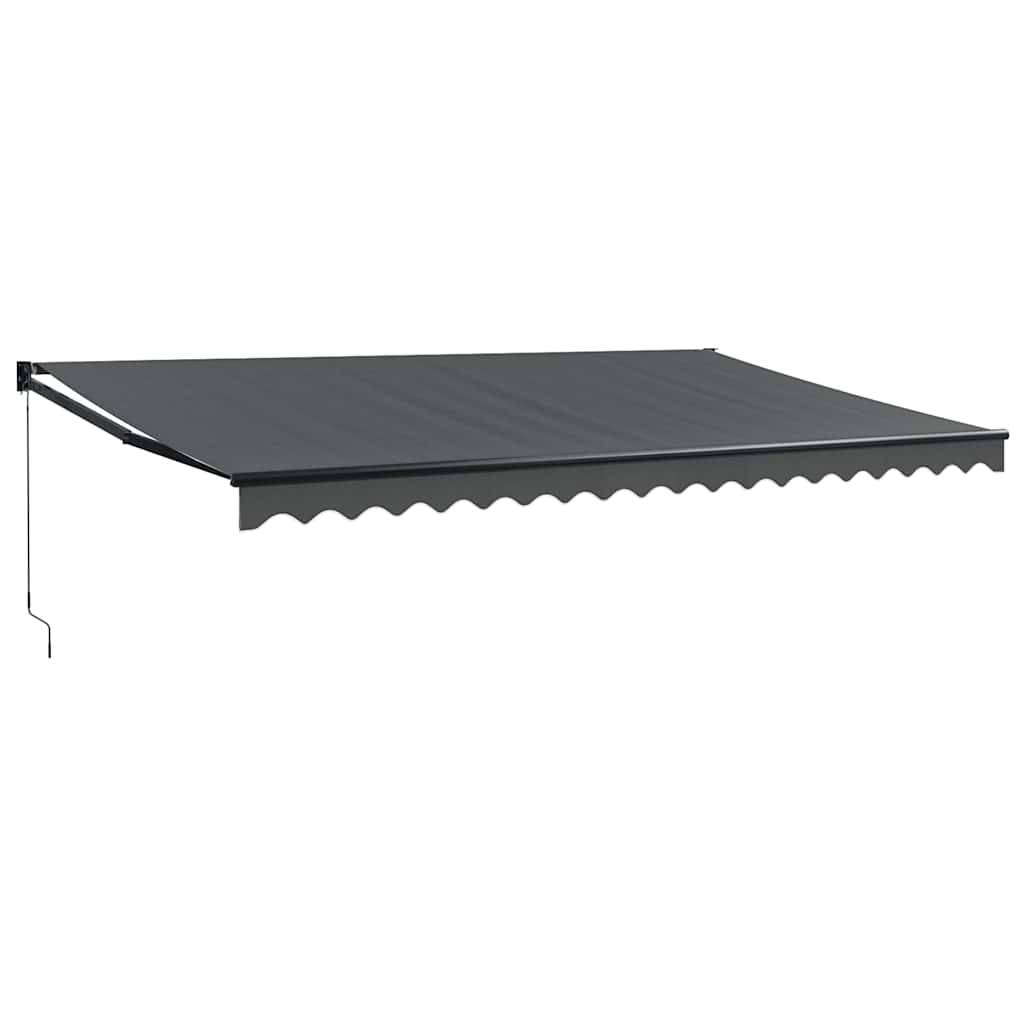 Auvent extensible Vidaxx 5x3 m tissu et aluminium anthracite