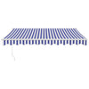 Auvent Vidaxx extensible électriquement 3,5x2,5 m bleu et blanc