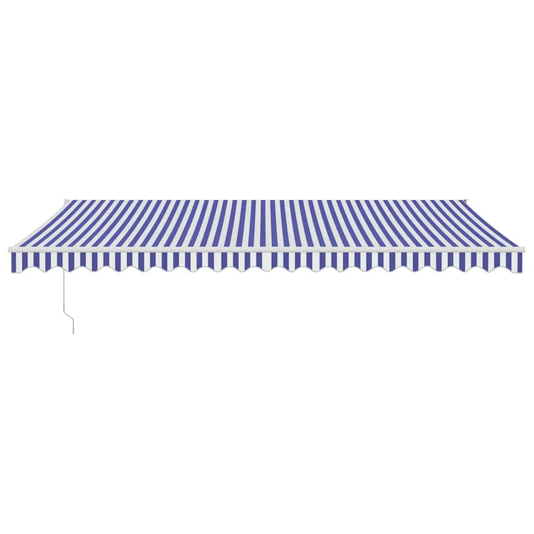 Auvent Vidaxx extensible automatiquement 5x3 m bleu et blanc