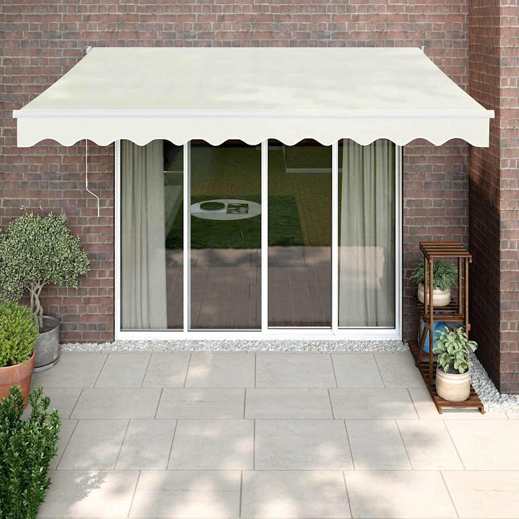 Auvent Vidaxx extensible automatiquement 3x2,5 m couleur crème