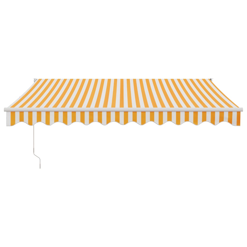 Auvent Vidaxx extensible électriquement 3,5x2,5 m jaune et blanc