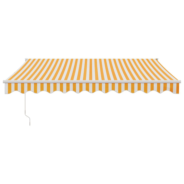 Auvent Vidaxx extensible électriquement 3,5x2,5 m jaune et blanc