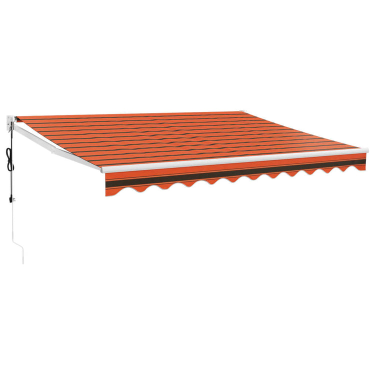Auvent Vidaxx extensible automatiquement 3,5x2,5 m orange et marron