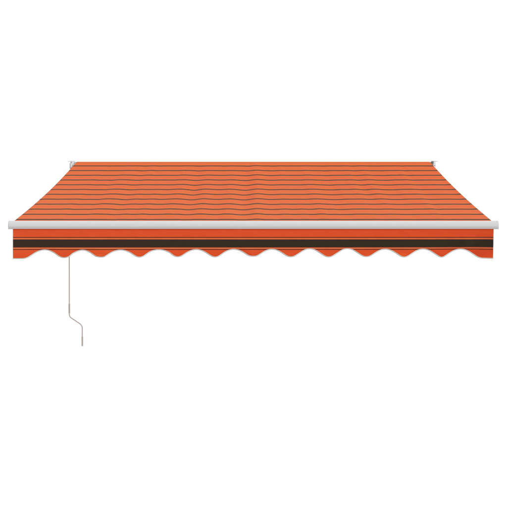 Auvent Vidaxx extensible automatiquement 3,5x2,5 m orange et marron