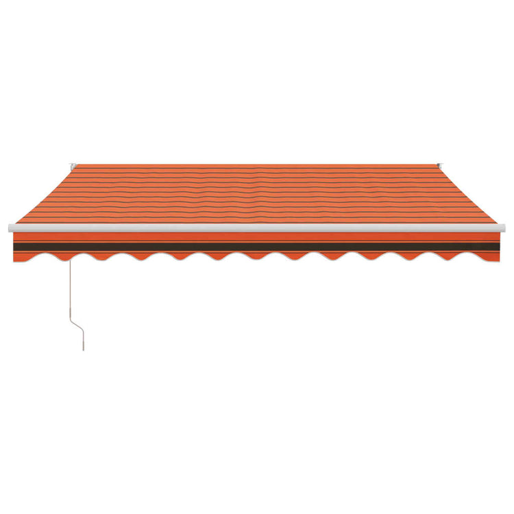 Auvent Vidaxx extensible automatiquement 3,5x2,5 m orange et marron