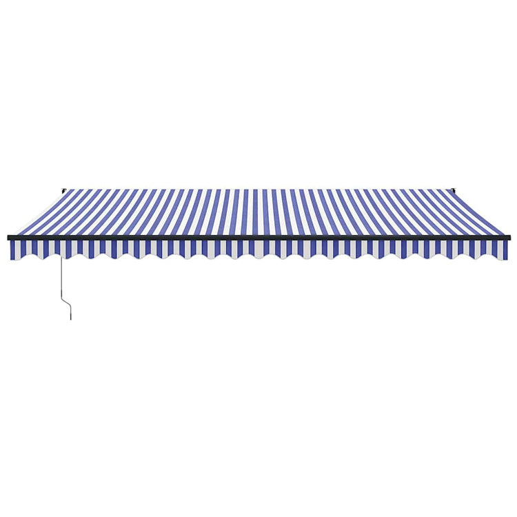 Auvent Vidaxx extensible automatiquement 5x3 m bleu et blanc