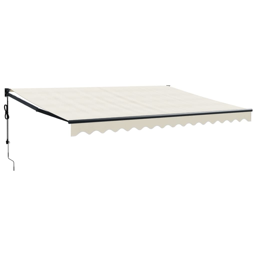 Auvent Vidaxx extensible automatiquement 4,5x3 m couleur crème