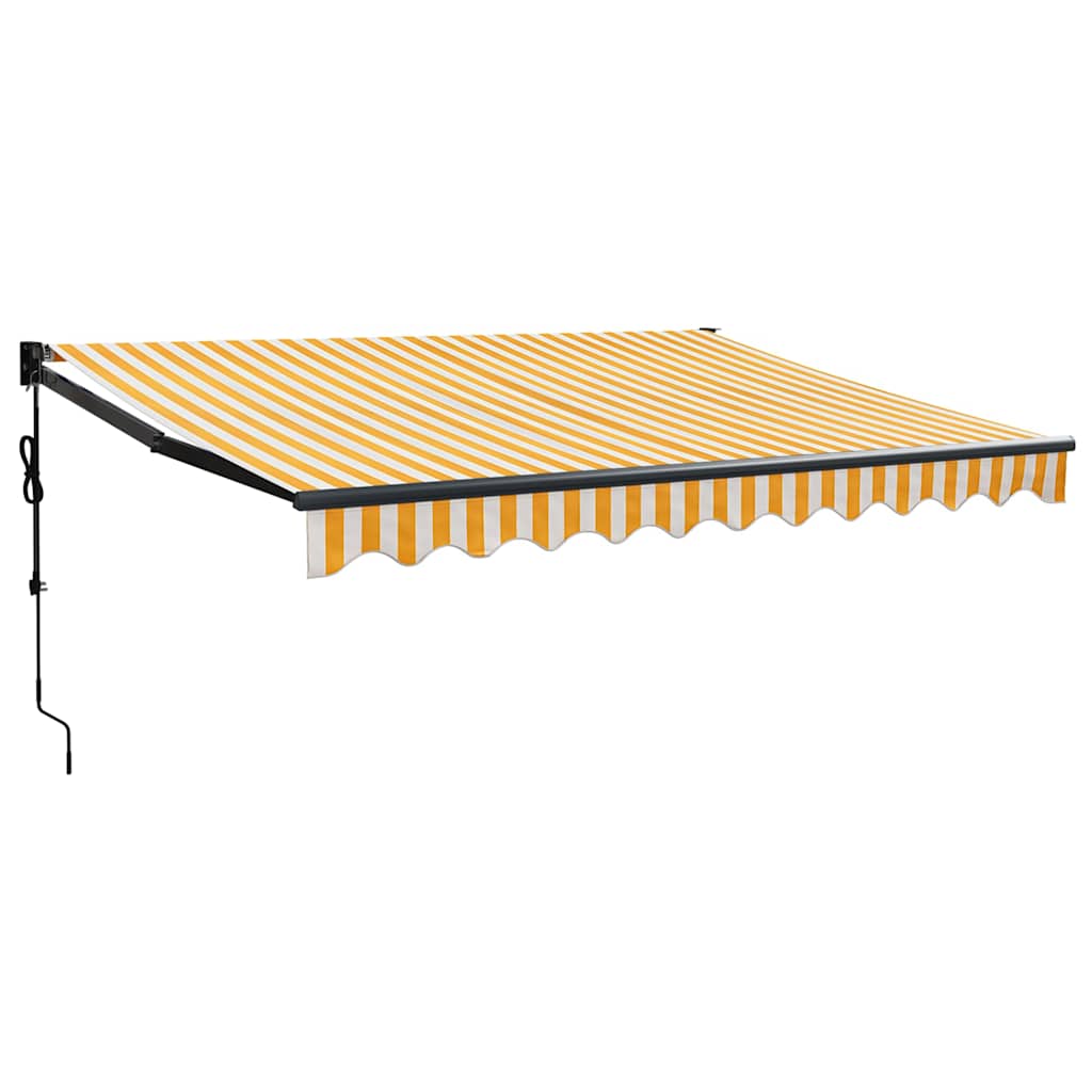Auvent Vidaxx extensible électriquement 3,5x2,5 m jaune et blanc