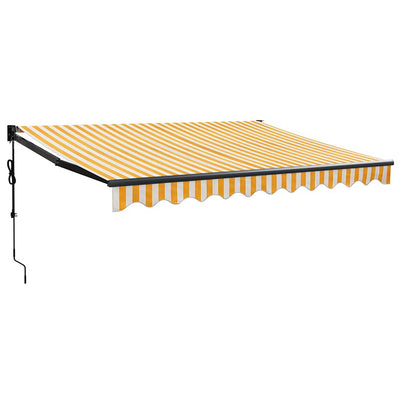 Auvent Vidaxx extensible électriquement 3,5x2,5 m jaune et blanc