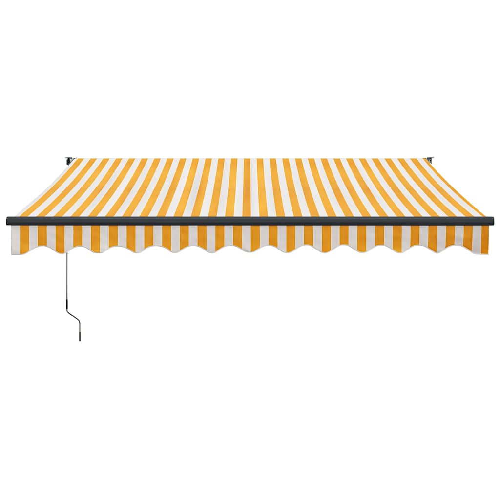 Auvent Vidaxx extensible électriquement 3,5x2,5 m jaune et blanc