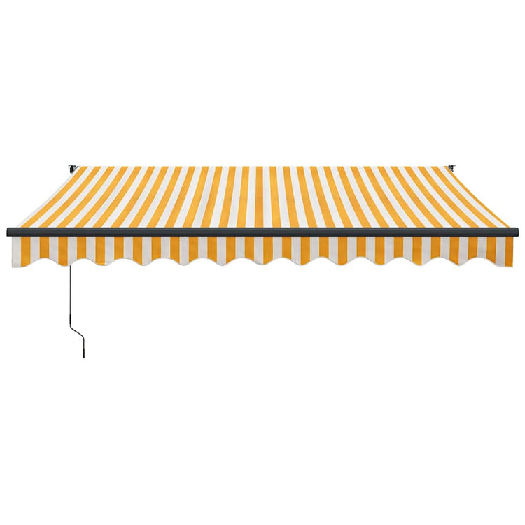 Auvent Vidaxx extensible électriquement 3,5x2,5 m jaune et blanc