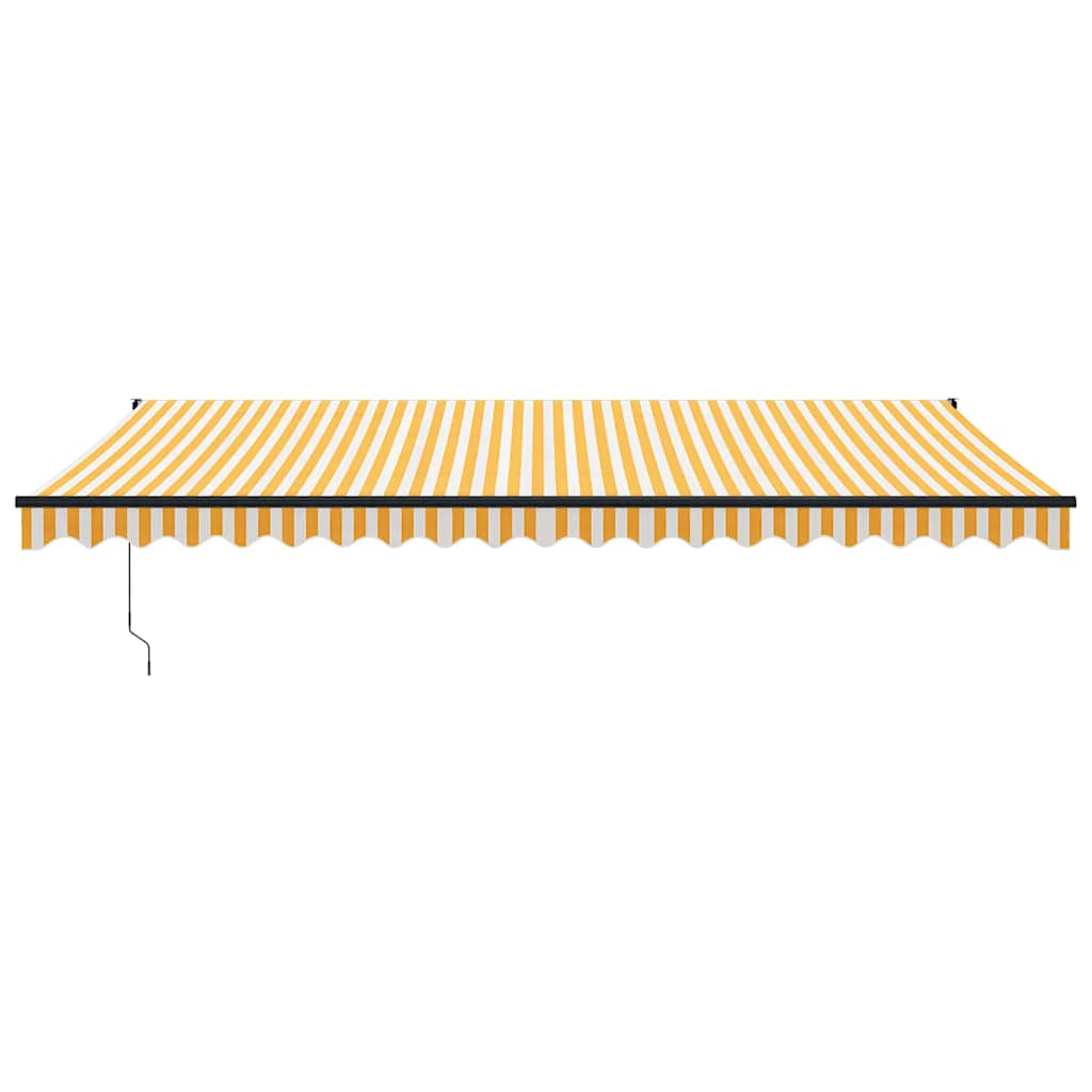 Auvent Vidaxx extensible automatiquement 5x3 m jaune et blanc
