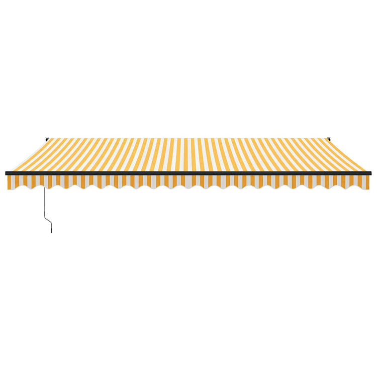 Auvent Vidaxx extensible automatiquement 5x3 m jaune et blanc