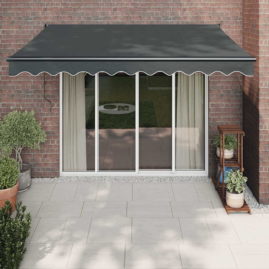 Store extérieur Vidaxx à extension électrique 3,5x2,5 m anthracite