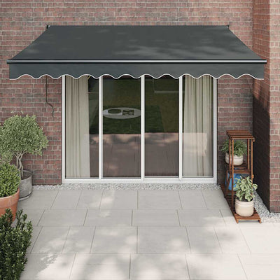Store extérieur Vidaxx à extension électrique 3,5x2,5 m anthracite