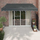 Store extérieur Vidaxx à extension électrique 3,5x2,5 m anthracite