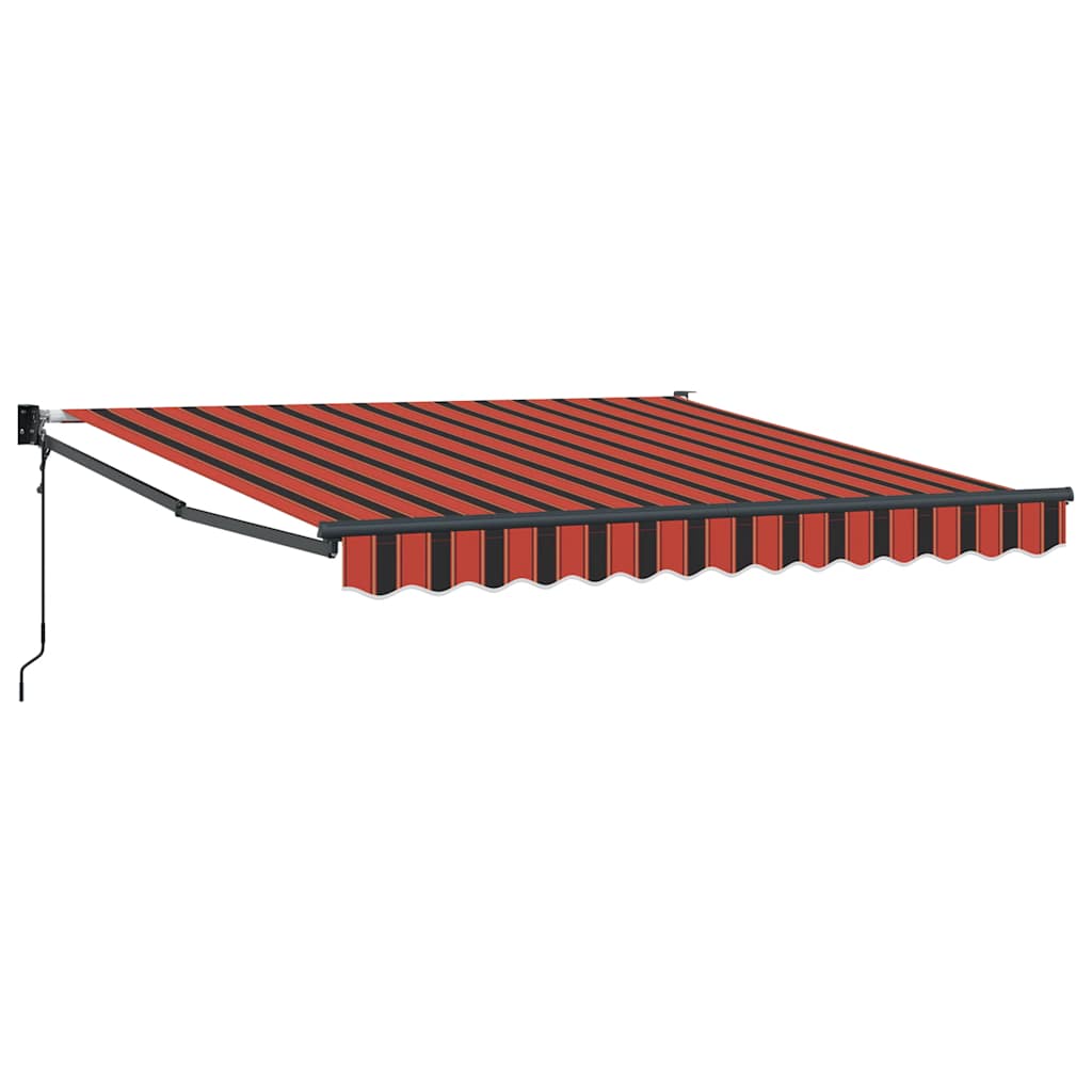 Auvent Vidaxx extensible automatiquement 3,5x2,5 m orange et marron