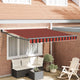 Auvent Vidaxx extensible automatiquement 3,5x2,5 m orange et marron