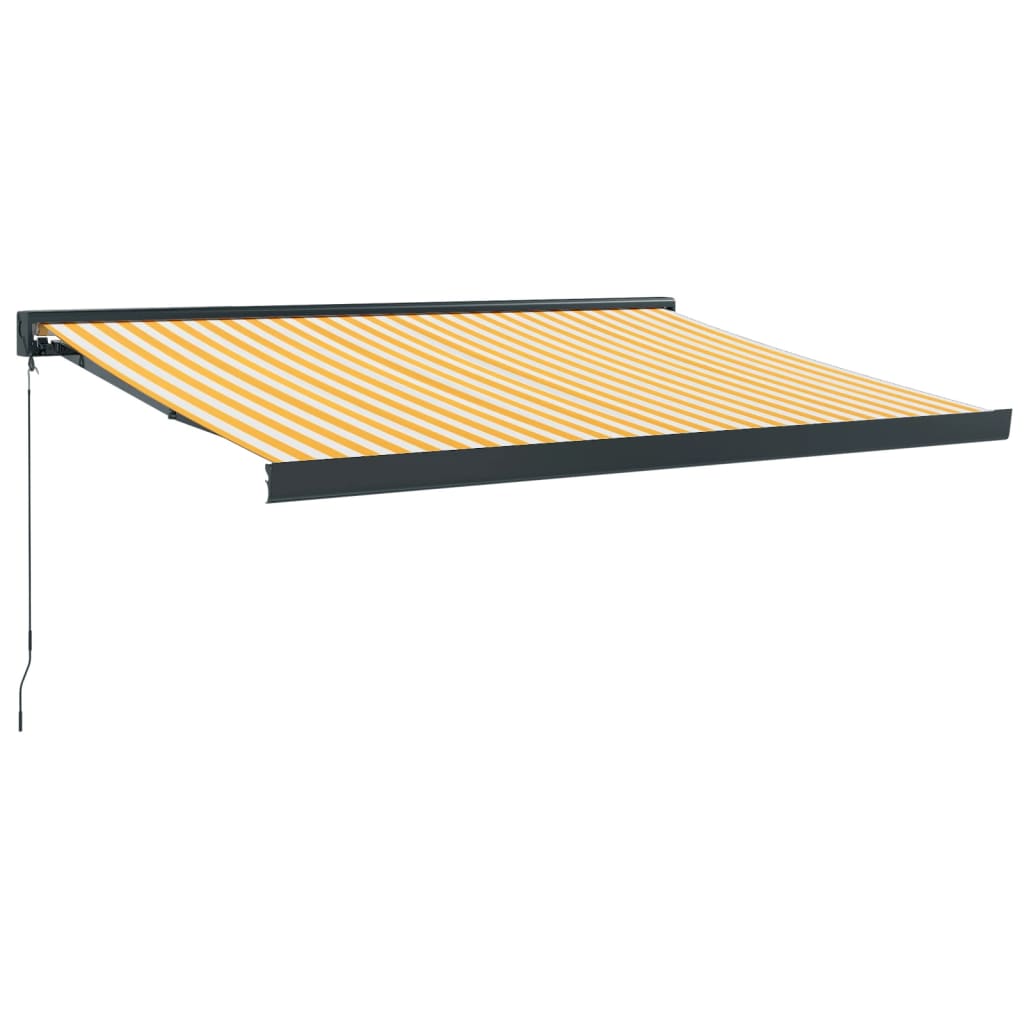 Vidaxl luifel extensible 3x2,5 m poussière et aluminium jaune et blanc