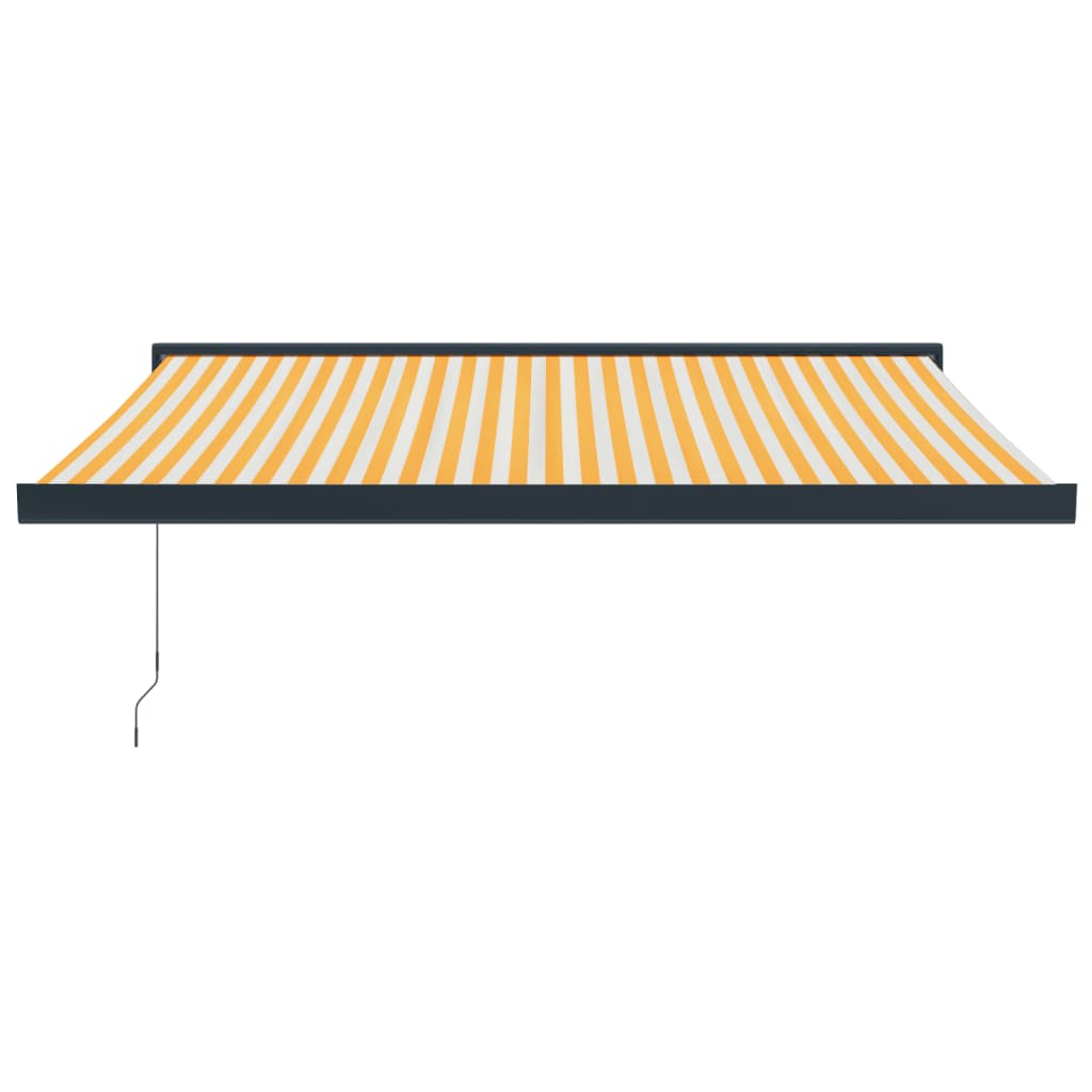 Vidaxl luifel extensible 3x2,5 m poussière et aluminium jaune et blanc