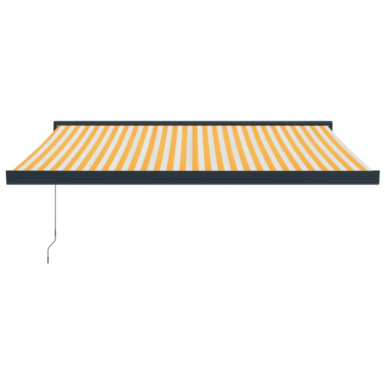 Vidaxl luifel extensible 3x2,5 m poussière et aluminium jaune et blanc