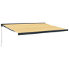 Vidaxl Luifel extensible 4,5x3 m poussière et aluminium jaune et blanc