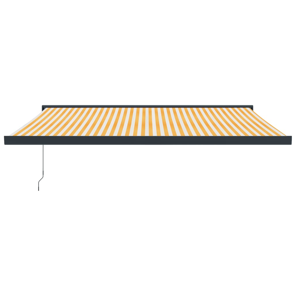 Vidaxl Luifel extensible 4,5x3 m poussière et aluminium jaune et blanc