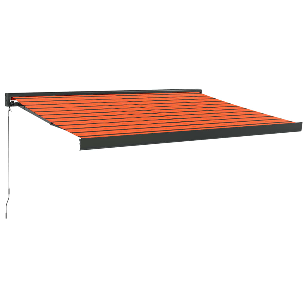 Vidaxl Luifel extensible 3x2,5 m poussière et aluminium orange et brun