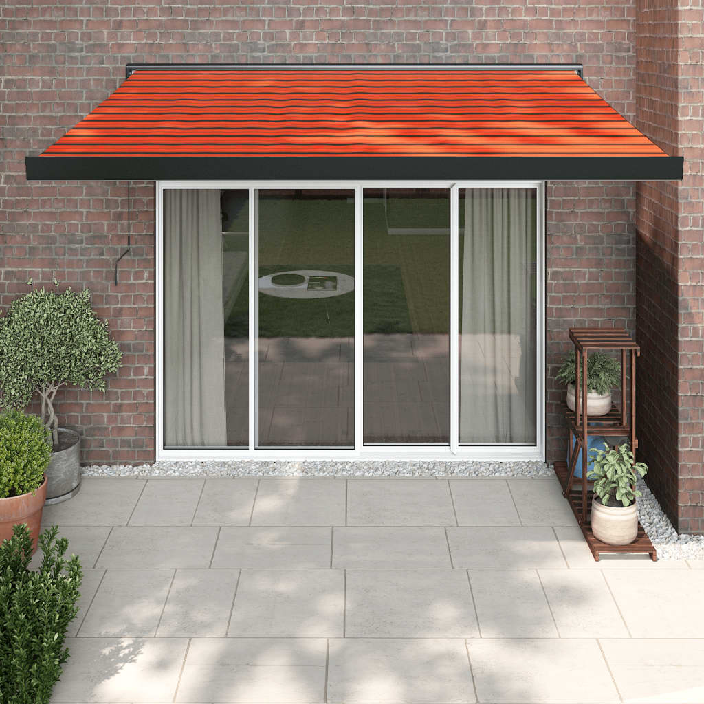 Vidaxl Luifel extensible 3x2,5 m poussière et aluminium orange et brun