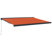 Vidaxl Luifel extensible 4,5x3 m de poussière et d'aluminium orange et brun - afbeelding 2