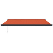 Vidaxl Luifel extensible 4,5x3 m de poussière et d'aluminium orange et brun - afbeelding 3